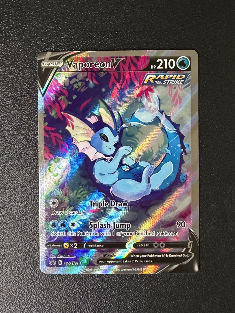 Pokémon Carte collezionabili: Vaporeon V #SWSH181 – Nuovo (secondo la descrizione) da Niedergösgen venduto da SwissPokeCards