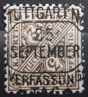 Württemberg Kat. 228 gest. Plattenfehler III 1919 selten
