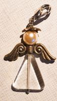 Schöner Engel Anhänger, Charm, Perle, Kristallglas