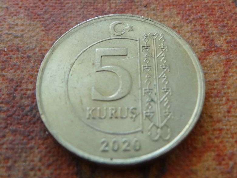 Alle Münzen: TURQUIE  5 Kurus  2020 – Gebraucht aus Romanel-sur-Lausanne von Swift13