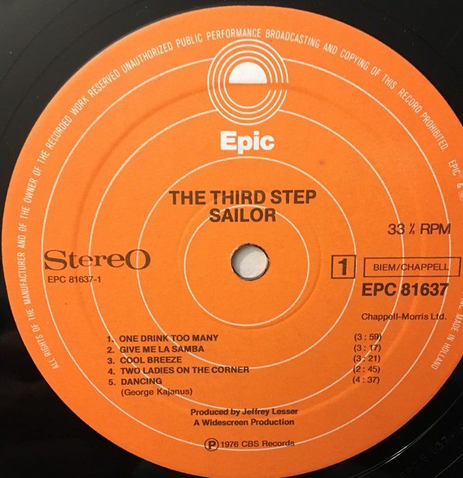 Dischi in vinile: Sailor – Thr third step (LP) – Usato da Grüningen venduto da azulgrisvinyl 2