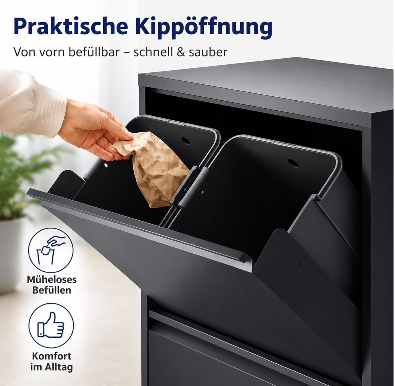 Cestini per rifiuti: Mülleimer 4 Fächer 4x18 l – Nuovo e nell'imballaggio originale da Bülach venduto da StoreInShop.com 5