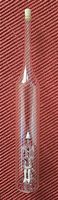 Glasflasche mit Pierrot Figur