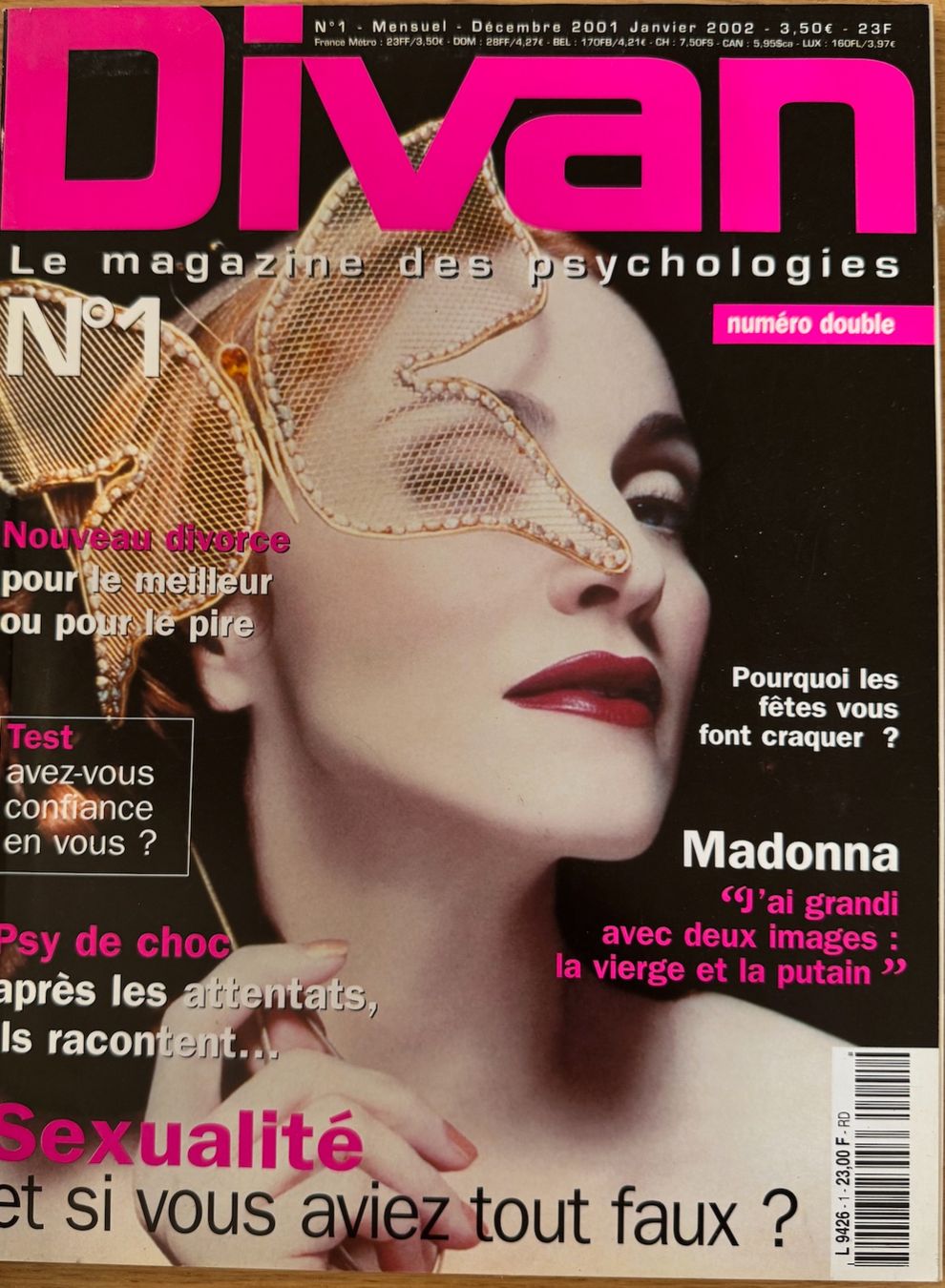 Riviste & Magazine: Madonna Magazine Divan Décembre 2001 – Usato da Lausanne venduto da davzic