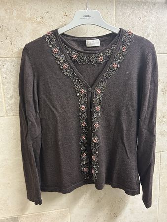 Ensemble Cardigan et haut de Élégance,T 36, Détails perlé