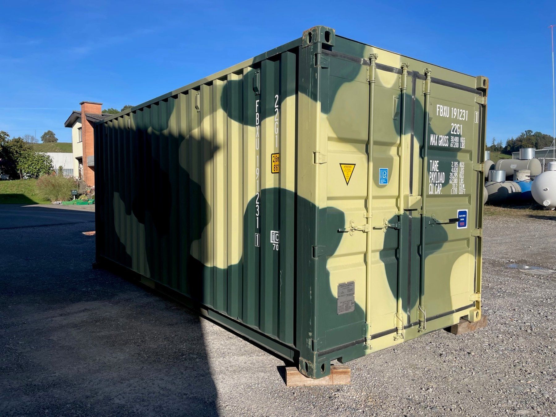 Baucontainer: 20' Seecontainer Army, Container, Lager, Garage, Armee! – Neu (gemäss Beschreibung) aus Kradolf von BKSAG 1