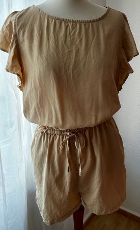 VILA Jumpsuit, Overall, kurz, M / 38, beige, kurzer Einteile