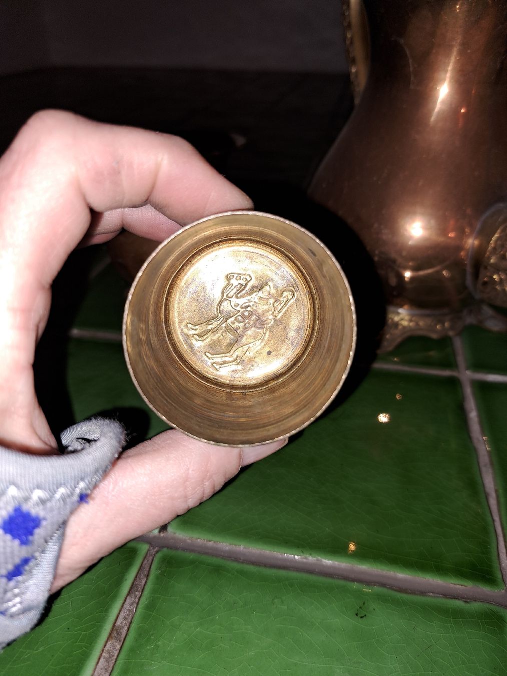 Set di piatti: Antikes Kaffeeservice aus Kupfer, 5-teilig, – Usato da Kölliken venduto da Upcycling-by-Mc-TAM 8