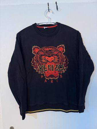 Kenzo Sweatshirt Tiger Paris Schwarz Grösse S Oryginal