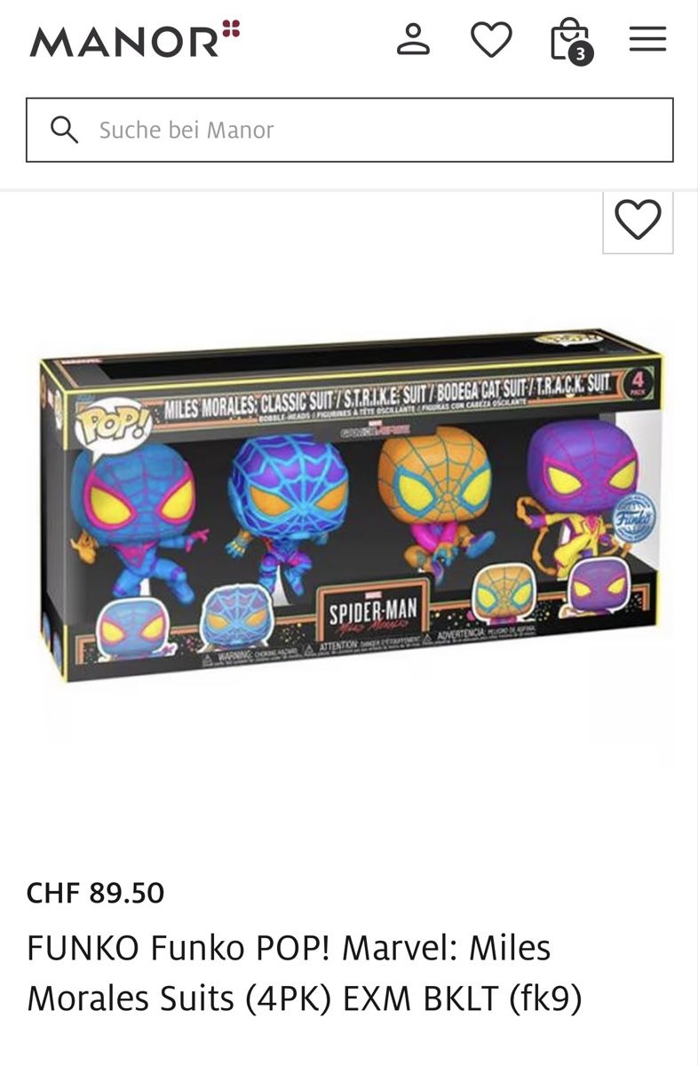 Funko Statuette: FUNKO POP! Marvel: Miles Morales Suits Spider – Nuovo (secondo la descrizione) da Thierachern venduto da Tess30 3