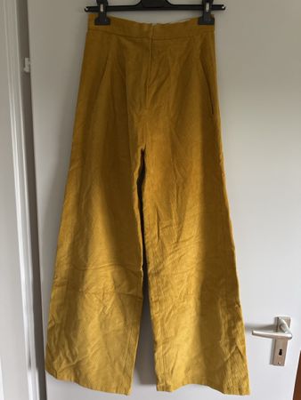 Pantalon Make My Lemonade velours moutarde taille 36
