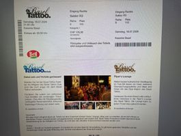 Es sind zwei Tickets, in bester Lage