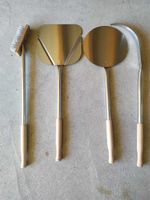 Edelstahl Pizzaschaufel Set ca. 115 cm Länge - Made in Italy