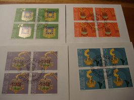 Pro Patria 1982, FDC Satz, Einzel + 4erblocks, 9 Belege
