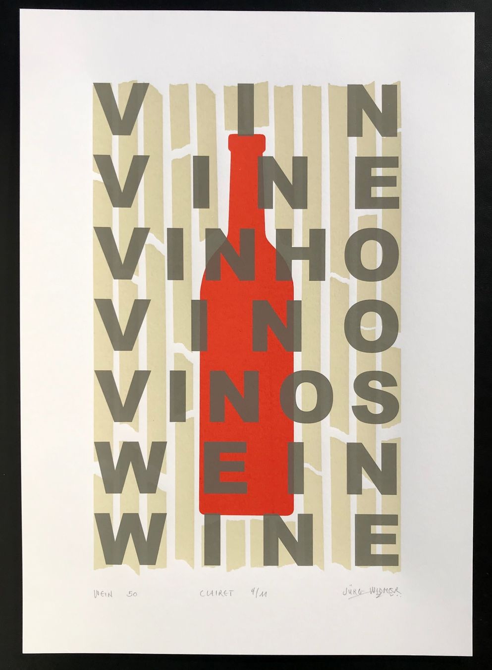 Foto & Immagini: Artwine 50, Jürg Widmer, Siebdruck – Nuovo e nell'imballaggio originale da Seltisberg venduto da quadartswiss