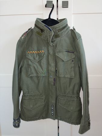 Ralph Lauren girls embroidered khaki jacket Jacke 8 10 Y