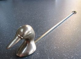 Kerzenlöscher aus Messing mit Entenkopf
