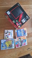 Nintendo Wii Mini Konsole rot schwarz inkl 4 Spiele