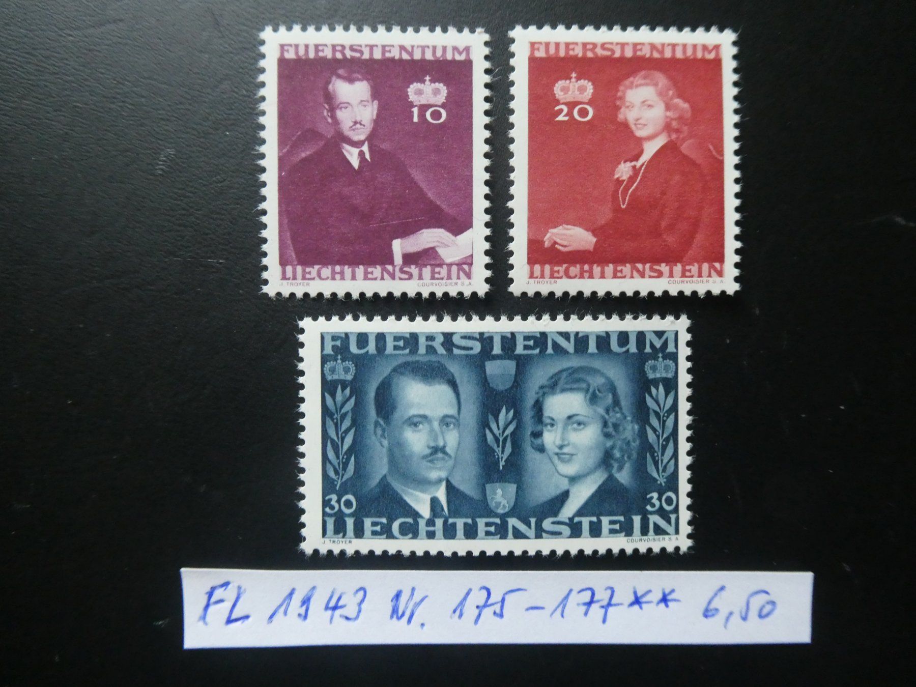 Tous les timbres: FL 1943 Nr. 175-177 postfrisch ** – D'occasion à Lausen par Herbamare01