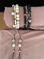 Schmuck-Set weiss und schwarz Nr. 34