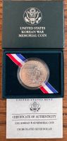 USA Silber Gedenkmünze Koreakrieg 1991, Zertifikat, Top!
