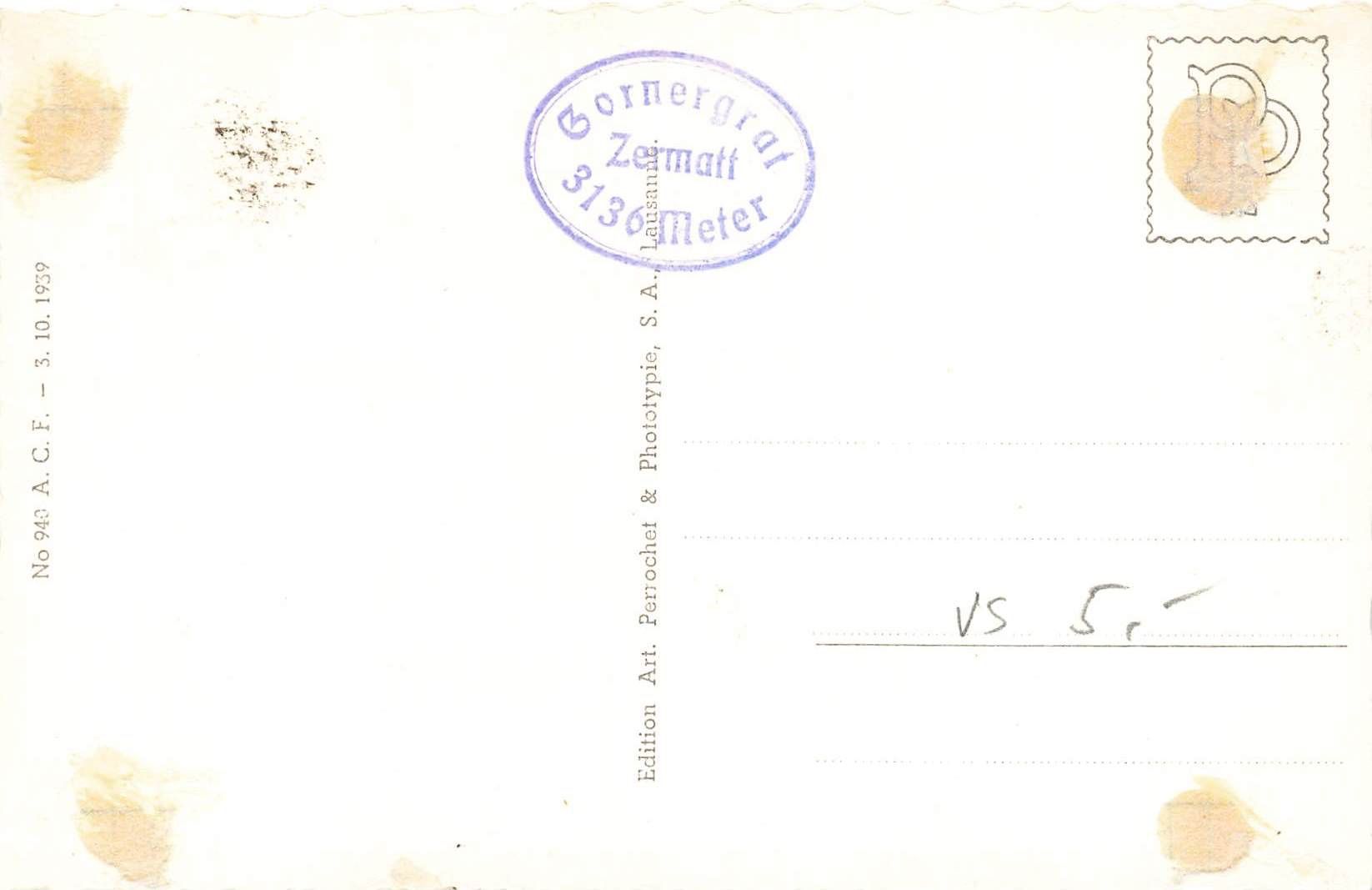 Cartoline postali: Zermatt station du gornergrat Bahnhof – Usato da Biasca venduto da Blenio71 1