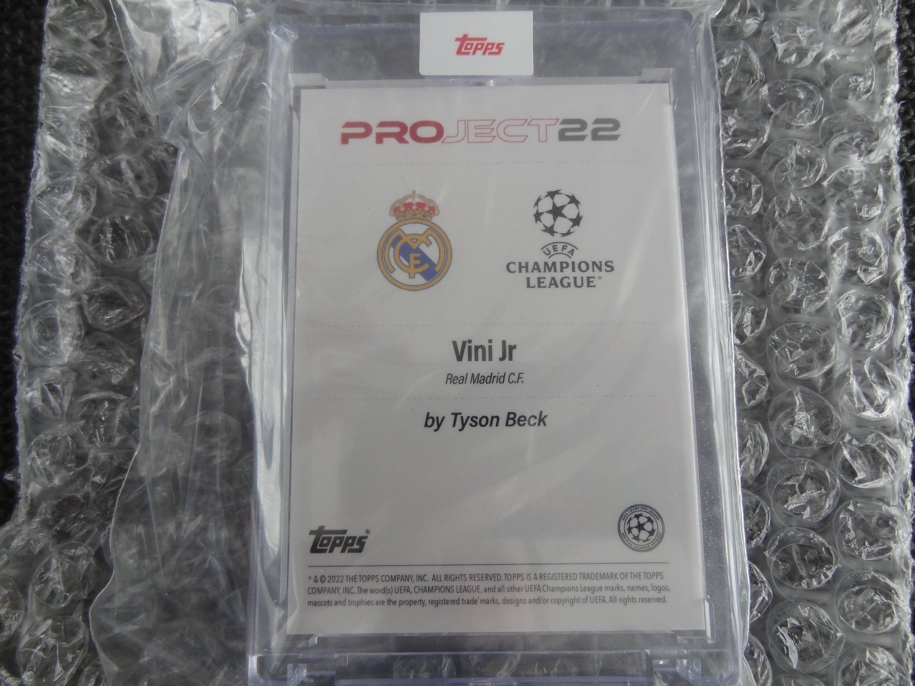 Topps Carte collezionabili: topps Project 22 Vinicius Jr. Real Madrid Trading Card – Nuovo e nell'imballaggio originale da Lyss venduto da Famicom 1