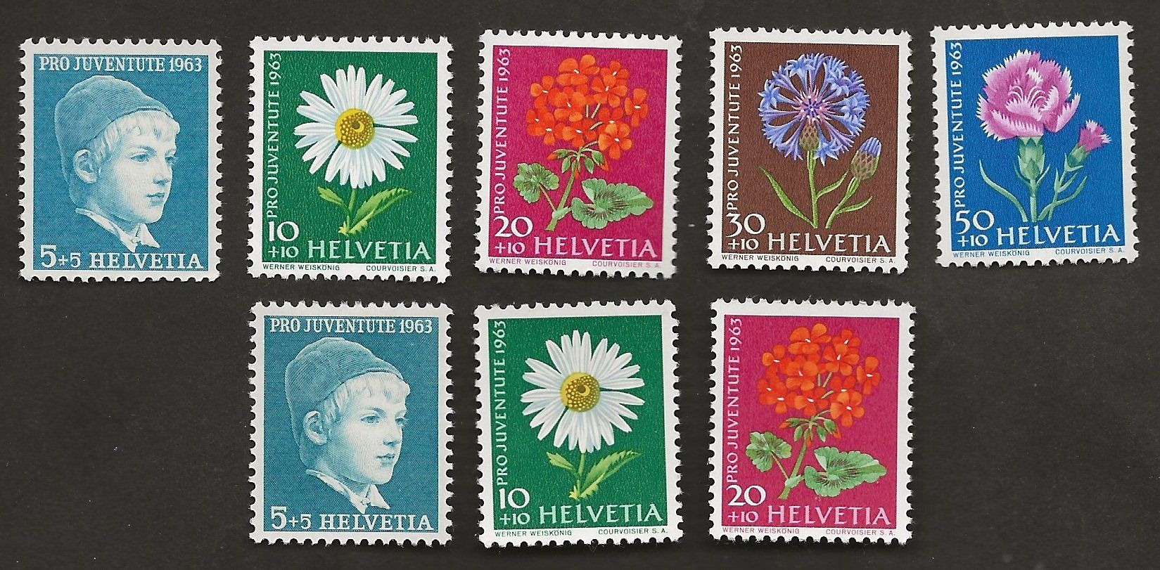 Tutti i francobolli: Schweiz 1963 Serie Pro Juventute postfrisch 14.- – Usato da Au ZH venduto da xelagreb01