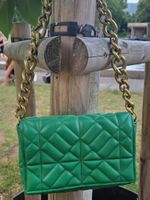 Green quilted bag