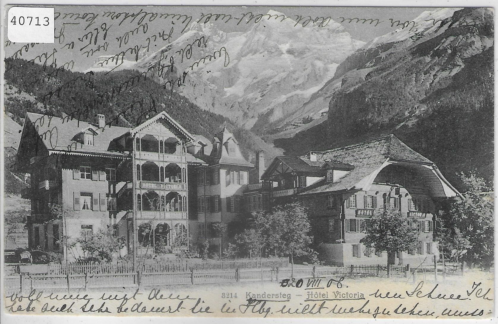 Ansichtskarten: Kandersteg - Hotel Victoria – Gebraucht aus Ettingen von Kartenplanet