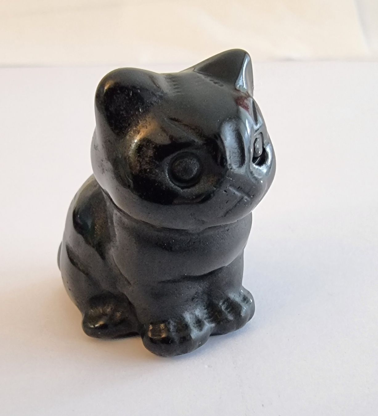 Statuette: Obsidian Katze Statue / Figur – Nuovo e nell'imballaggio originale da Menziken venduto da Mirager 2