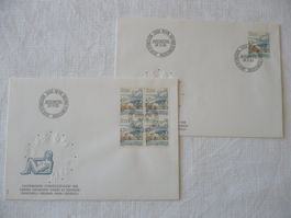1983 2 FDC Schwarzsee Einzelm. & 4er-Bl. SBK 689