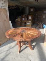 Runder Tisch mit Blattdesign Thai | LIQUIDATIONSVERKAUF