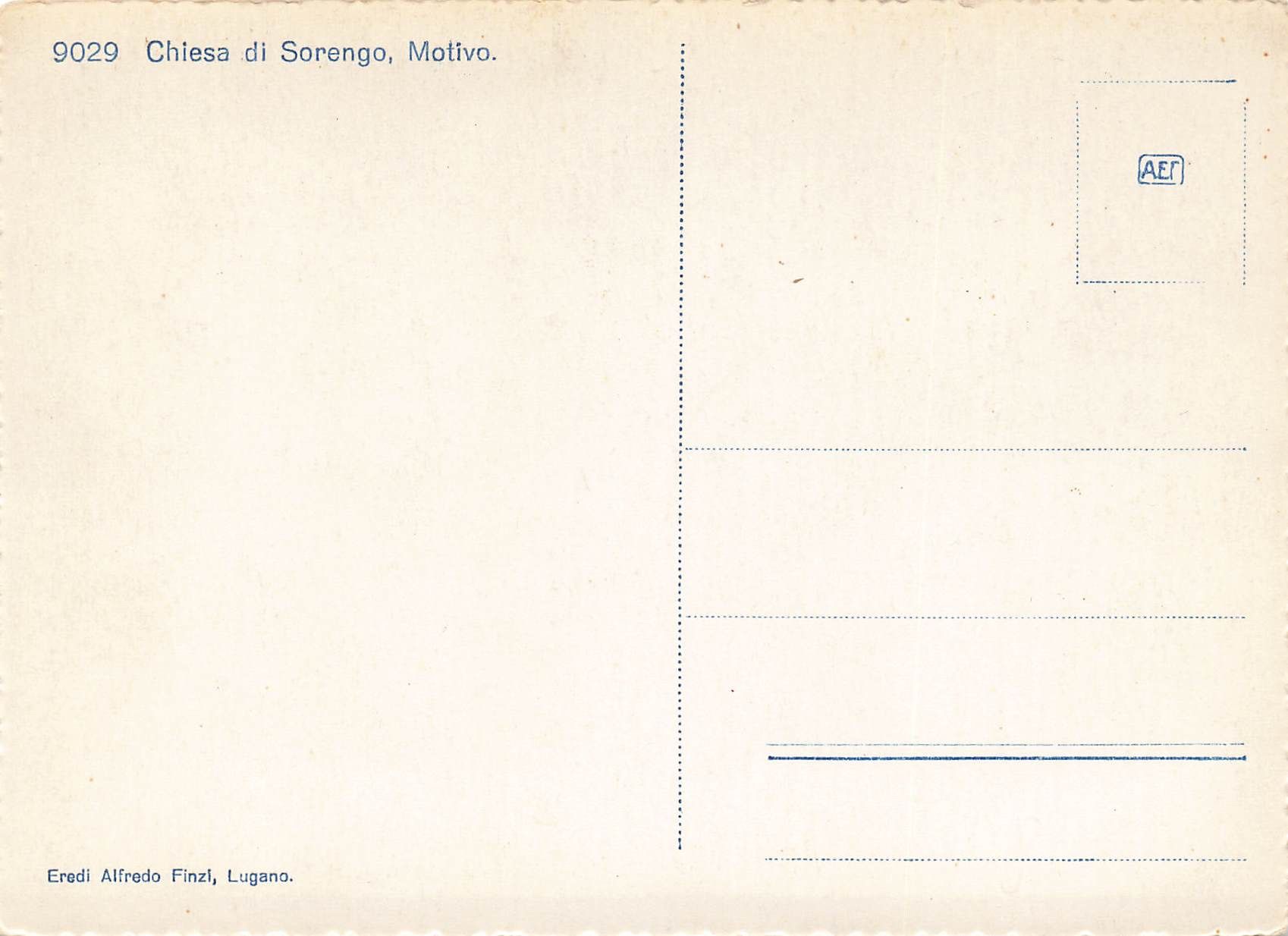 Cartoline postali: Chiesa Sorengo G – Usato da Biasca venduto da Blenio71 1