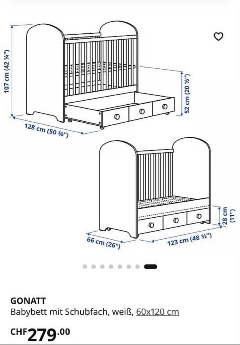 Letti: Kinderbett 120 x 60 – Usato da Worblaufen venduto da hom_kww8 3