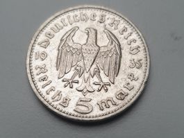 🇩🇪 Third Reich: 5 Reichsmark 1935 G (rarer)