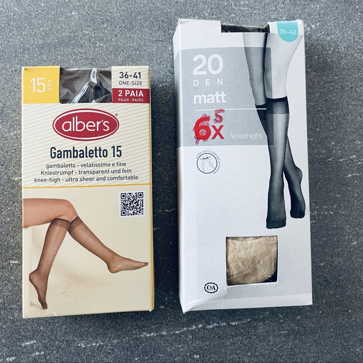 Socken: 7 KNIESTRÜMPFE FABRIKNEU – Neu und originalverpackt aus Malters von Kuettel1