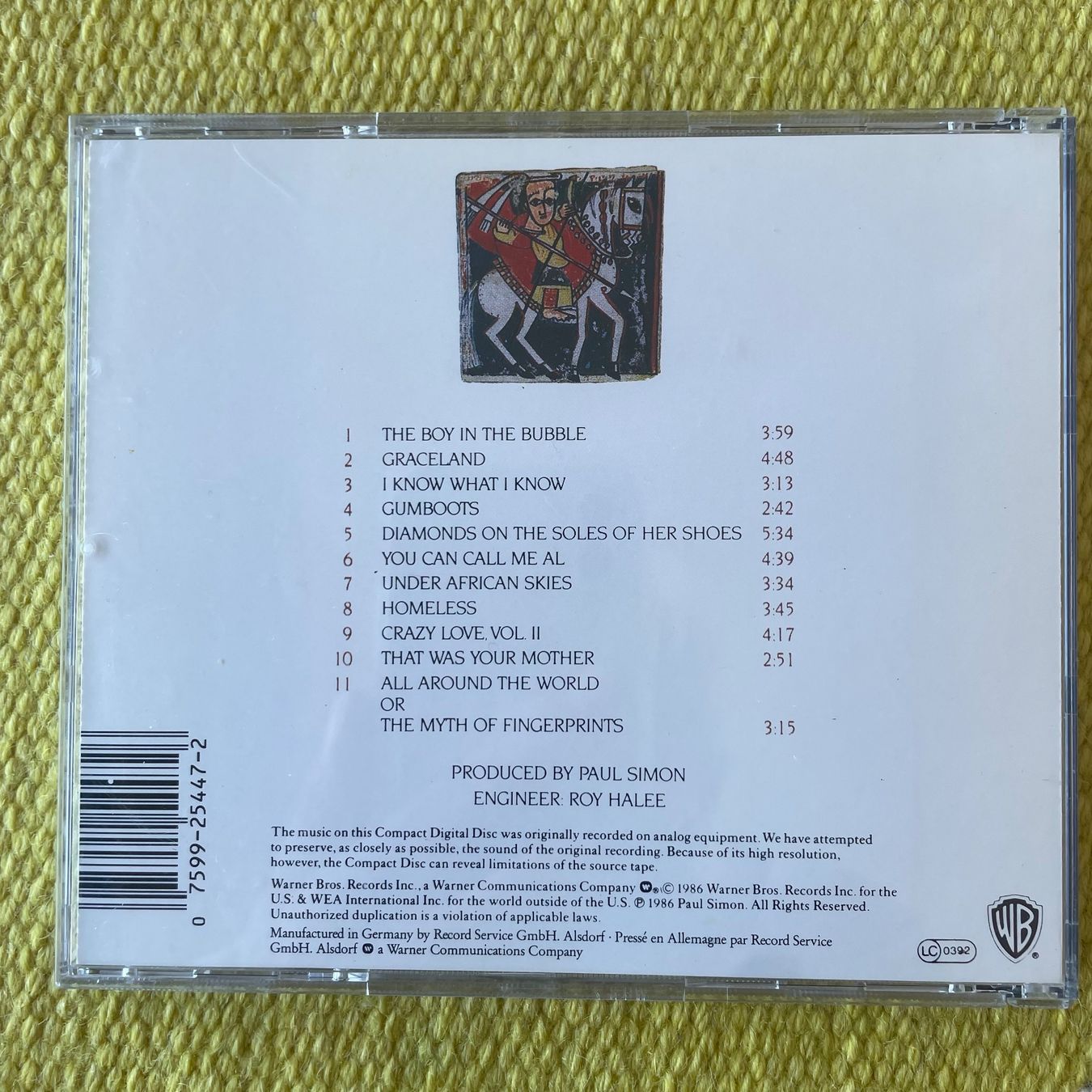 CDs: PAUL SIMON-GRACELAND – Gebraucht aus Rorschacherberg von CD-Roli 1