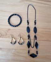 ❣️LOT MODE SCHMUCK, KETTE, OHRHÄNGER, ARMREIF SCHWARZ