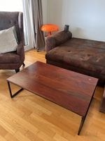 Couchtisch, Holz/Metall, 110x70cm