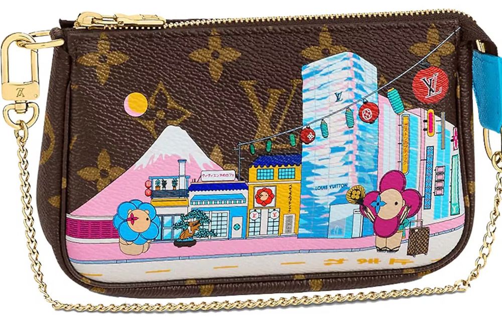 LOUIS VUITTON Monogram 2019 Christmas Animation Mini Venice Pochette  Accessories Blue 575735