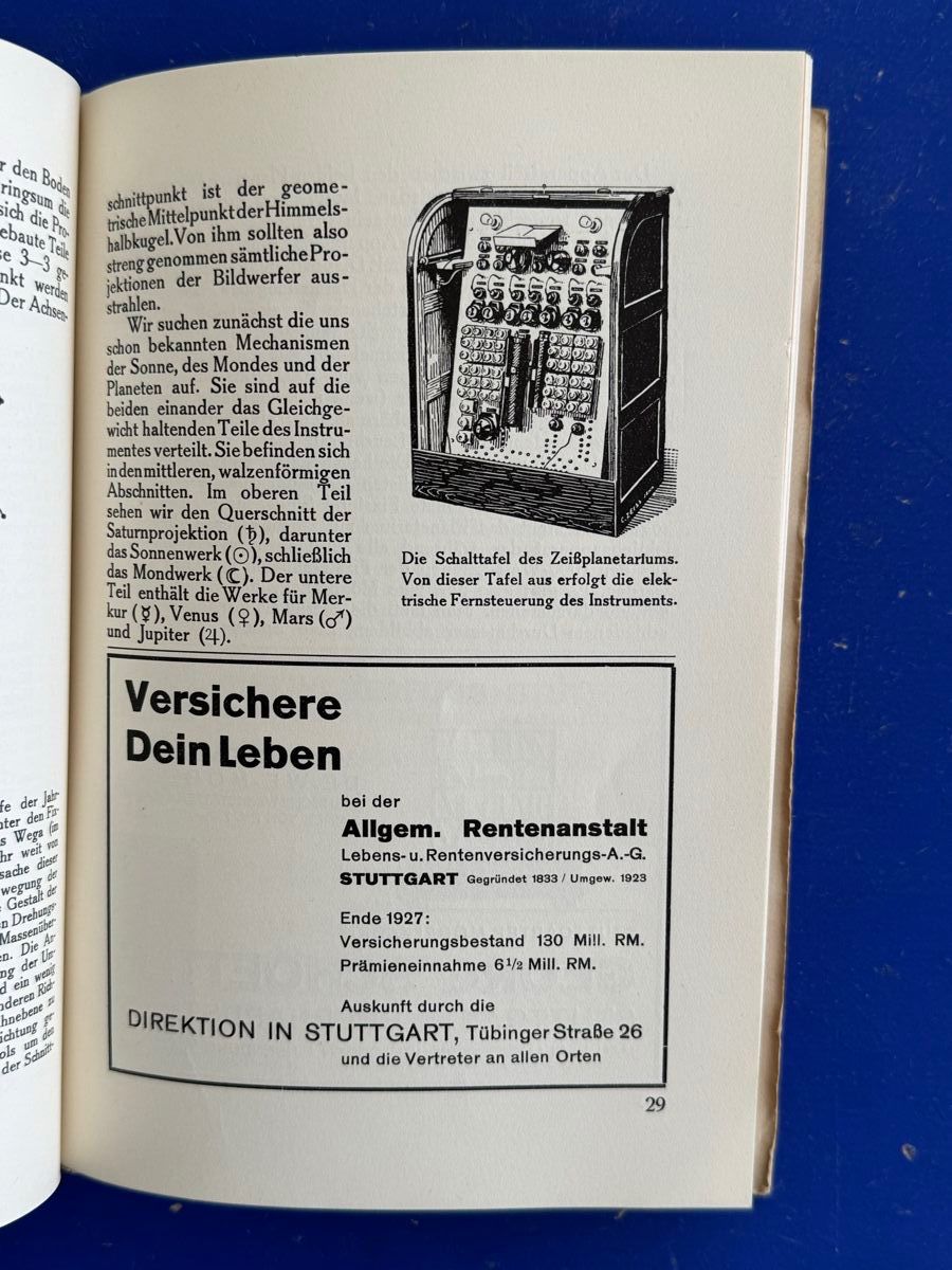 Libri: Stuttgarter Planetarium. Astronomie. 1928 – Usato da Adliswil venduto da buch_und_kunst 5