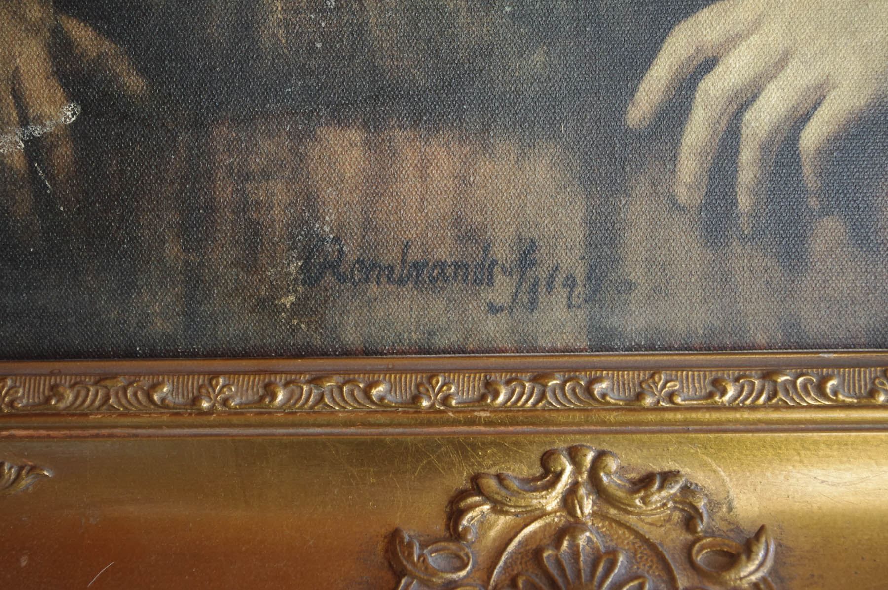 Poster & Bilder: Rembrandt Sujet in Barockrahmen – Gebraucht aus Meggen von Trouvaillen 5