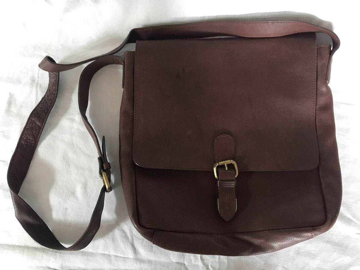 Borse: Ledertasche braun mit verstellbarem Tragriemen – Usato da Baden venduto da jdif