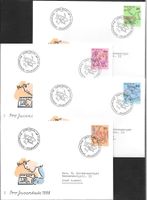 4 FDC Pro Juventute 1988 Serie Einzelmarken ET 25.11.1988