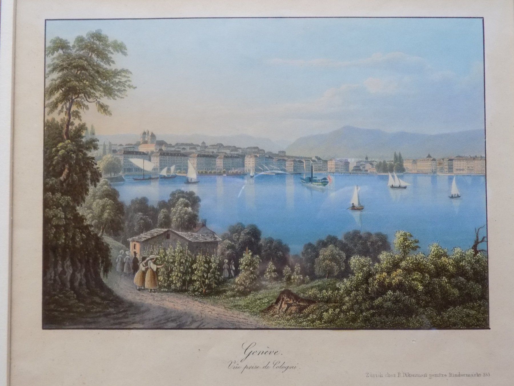 Incisioni: Genève Genf herrliches Kolorit – Usato da Risch venduto da Rischli15 3