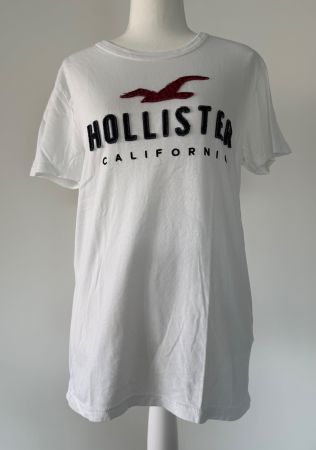 Unisex Hollister T-Shirt Weiss XS California Baumwolle