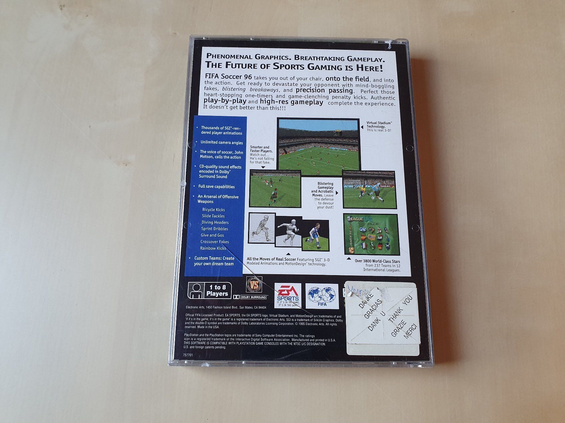Sony Giochi: FIFA 96 NTSC Longbox – Usato da Stansstad venduto da collectorsshop 1