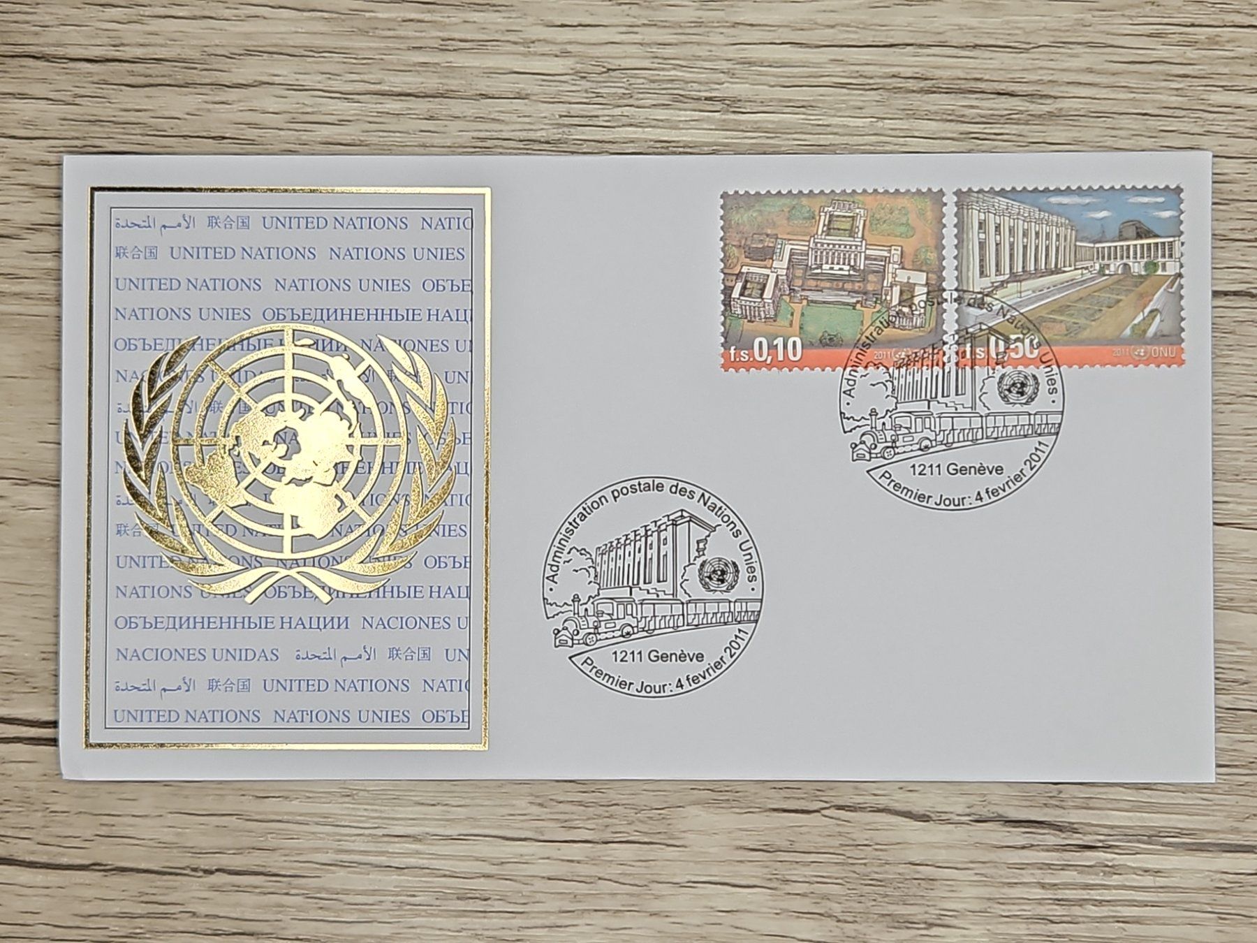 Alle Briefmarken: CL22 Enveloppe + Timbre UN / Suisse 2011 – Gebraucht aus Cousset von Patrick_Collections