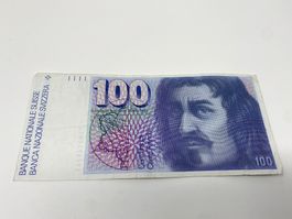 Schweizer 100er Note, Serie 8, Rarität für Sammler!